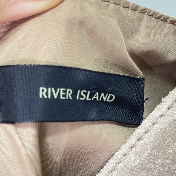 River Island Beige Premium Suede Cami Top sz M - Picture 6 of 10
